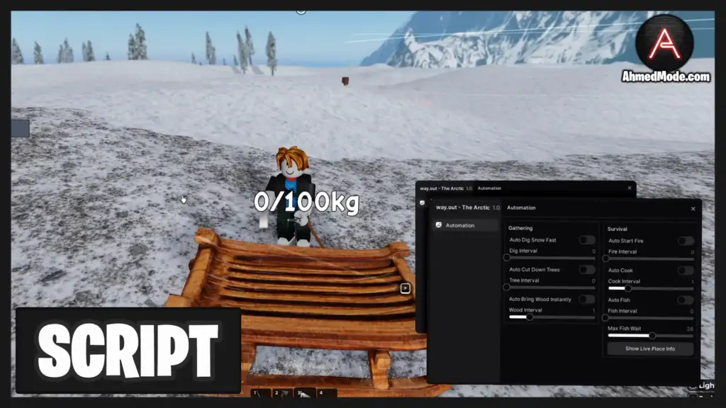 Survive 7 Days In Arctic Script Auto Dig, Auto Chop & God Mode – Roblox