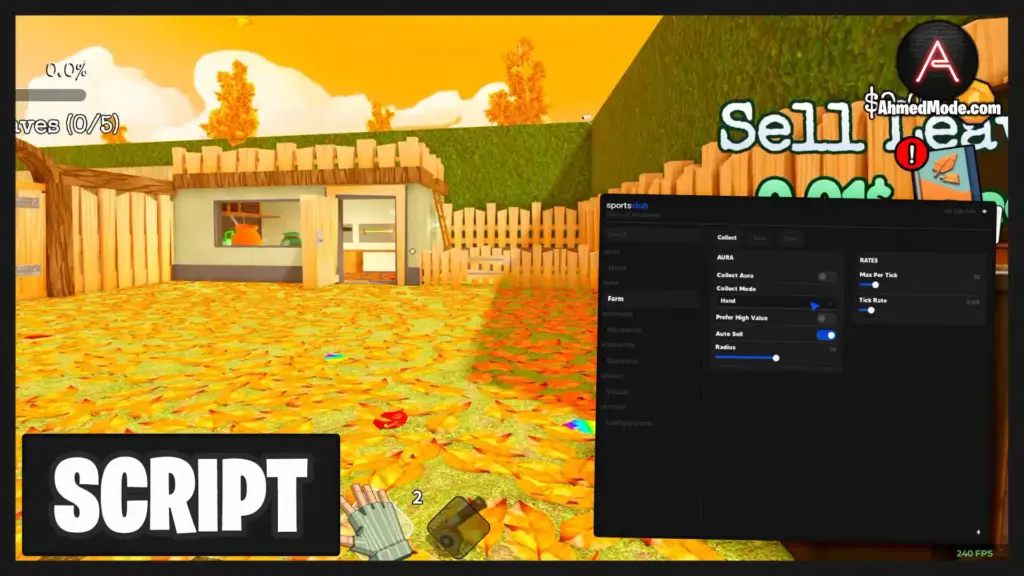 Clean all the leaves Script Auto Farm, Auto Clean & Auto Collect – Roblox