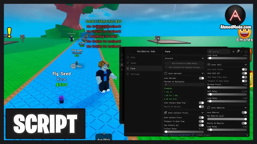 Greedy Growers Script Auto Plant, Auto Harvest & Auto Sell – Roblox