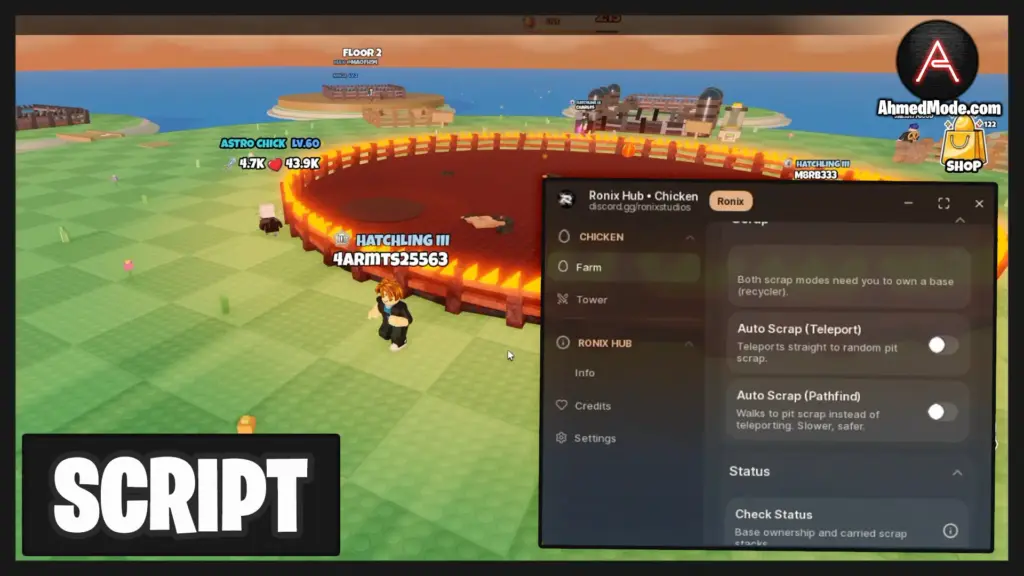 Grow a Chicken Fighter Script Auto Farm & Infinite Scraps – Roblox