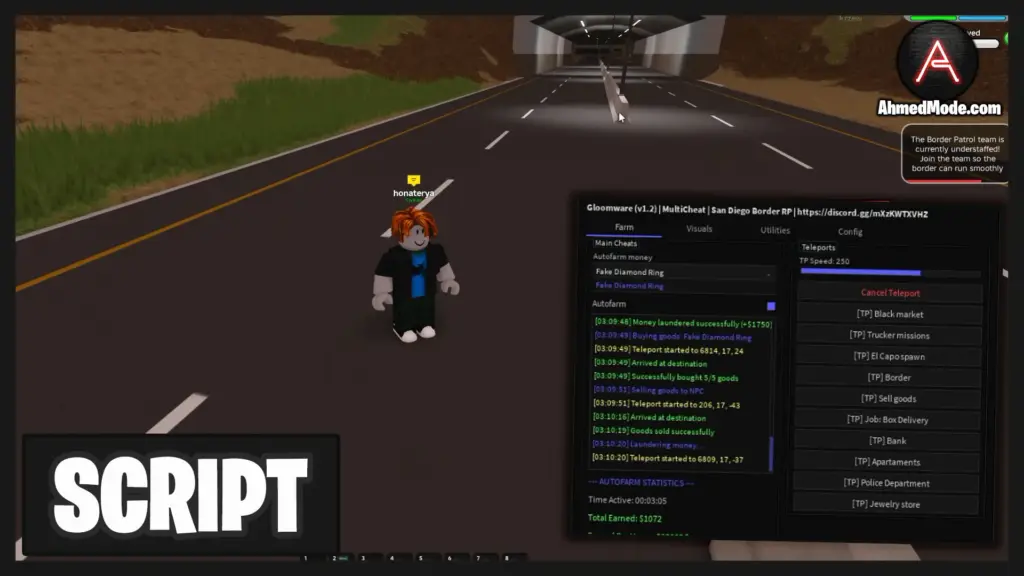 San Diego Border Roleplay Script Auto Farm, Aimbot & Auto Missions – Roblox