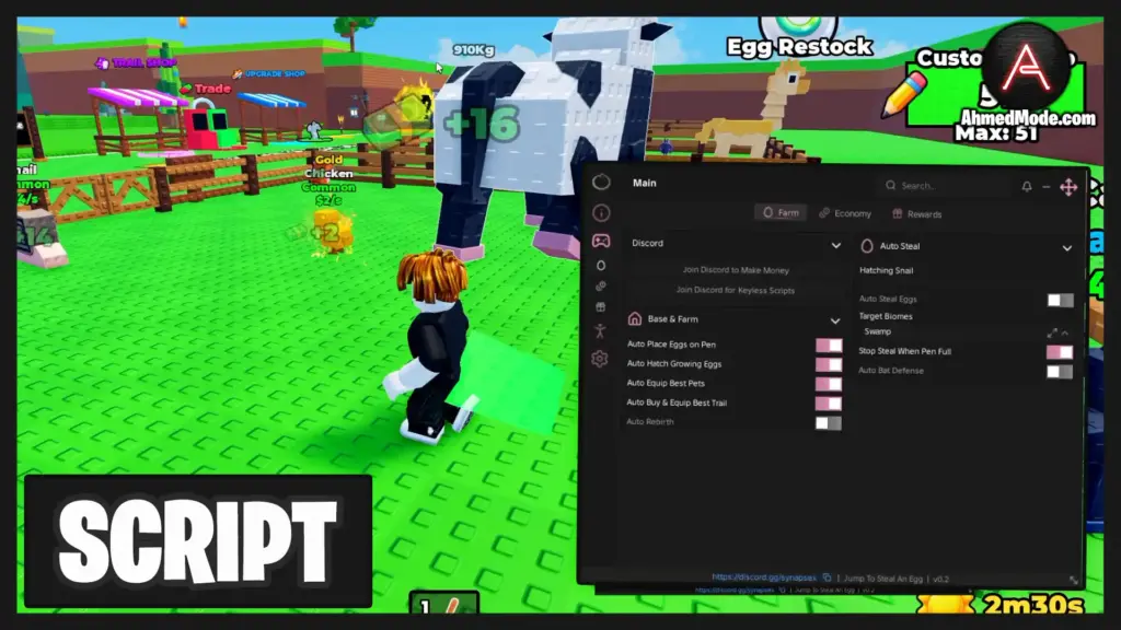 Jump To Steal An Egg Script Auto Farm, Auto Steal & Auto Hatch – Roblox