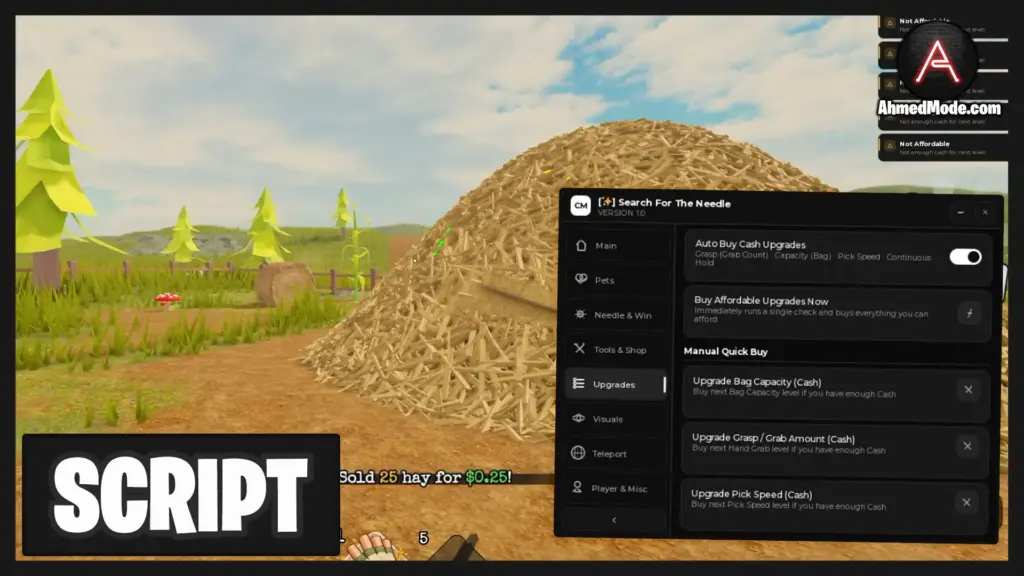 Search For The Needle Script Collect All Needles, Auto Sell & Auto Buy – Roblox