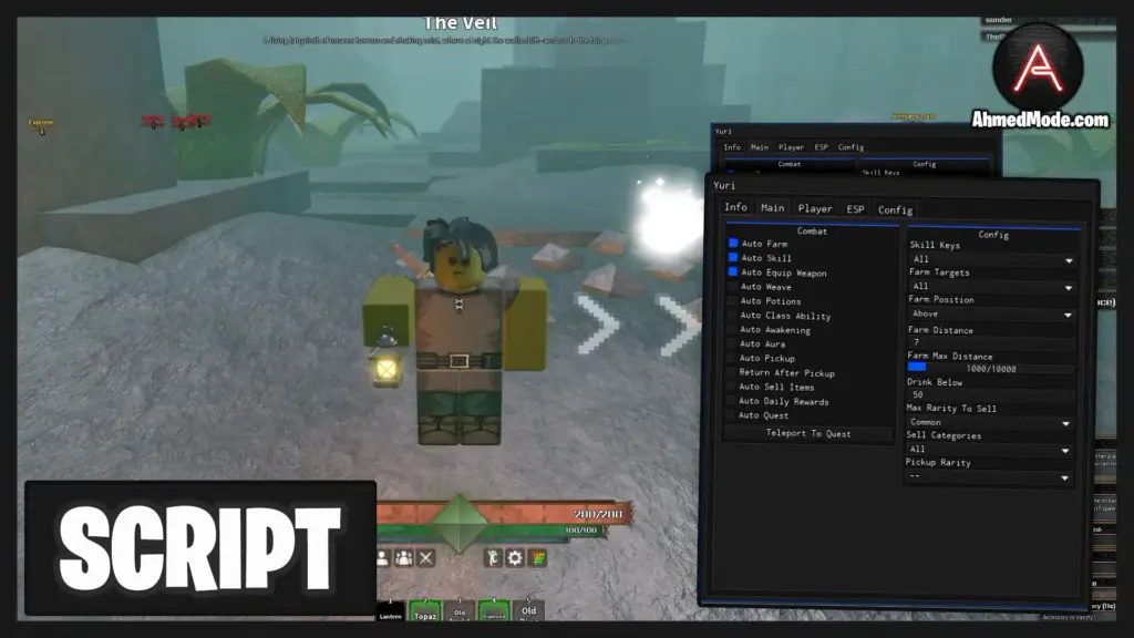 The Veil Script Auto Farm, Kill Aura & Auto Skill – Roblox