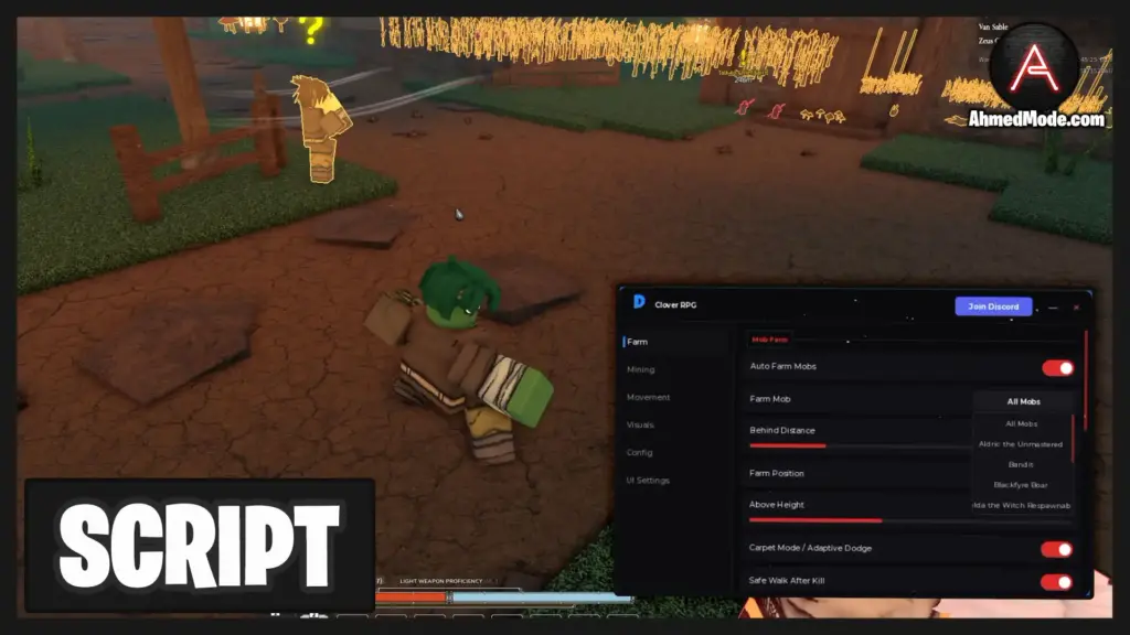 Clover RPG Script Auto Farm, Kill Aura & Infinite Spins – Roblox