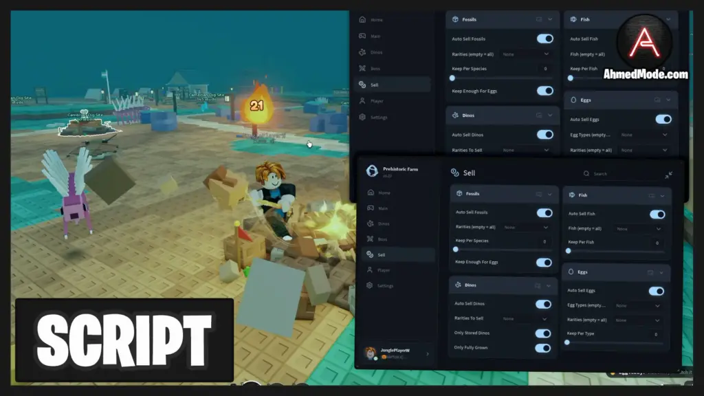 Prehistoric Farm Script Auto Dig, Auto Farm & Auto Sell – Roblox