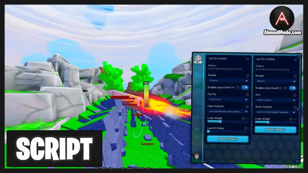 Rocket Rush Script Auto Farm, Auto Aim & Auto Steer – Roblox